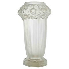 Art Deco Opaline Glass Vase, 1930s