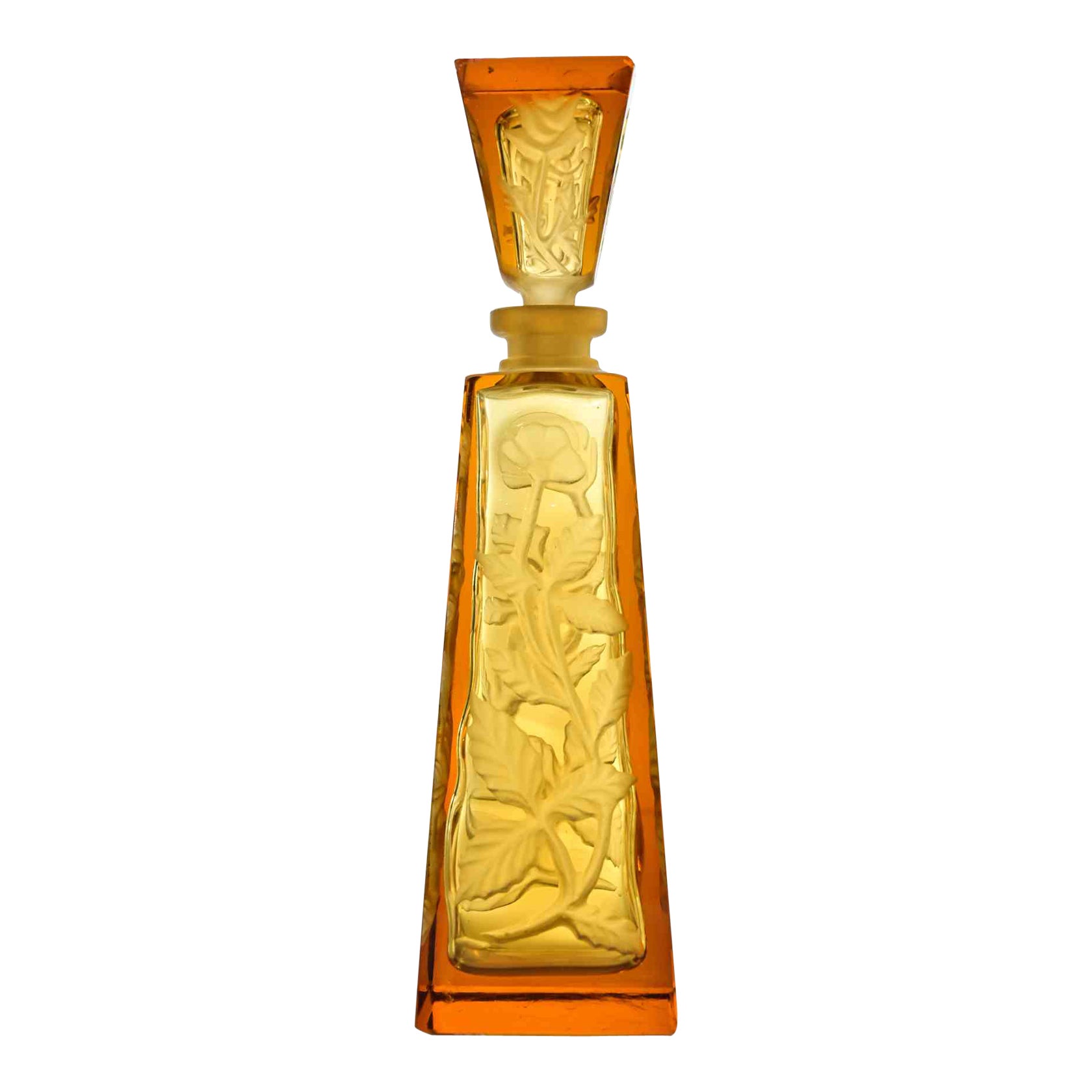 Art Nouveau French Glass Vase by Lanier, 1930s im Angebot