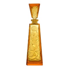 Art Nouveau French Glass Vase by Lanier, 1930s