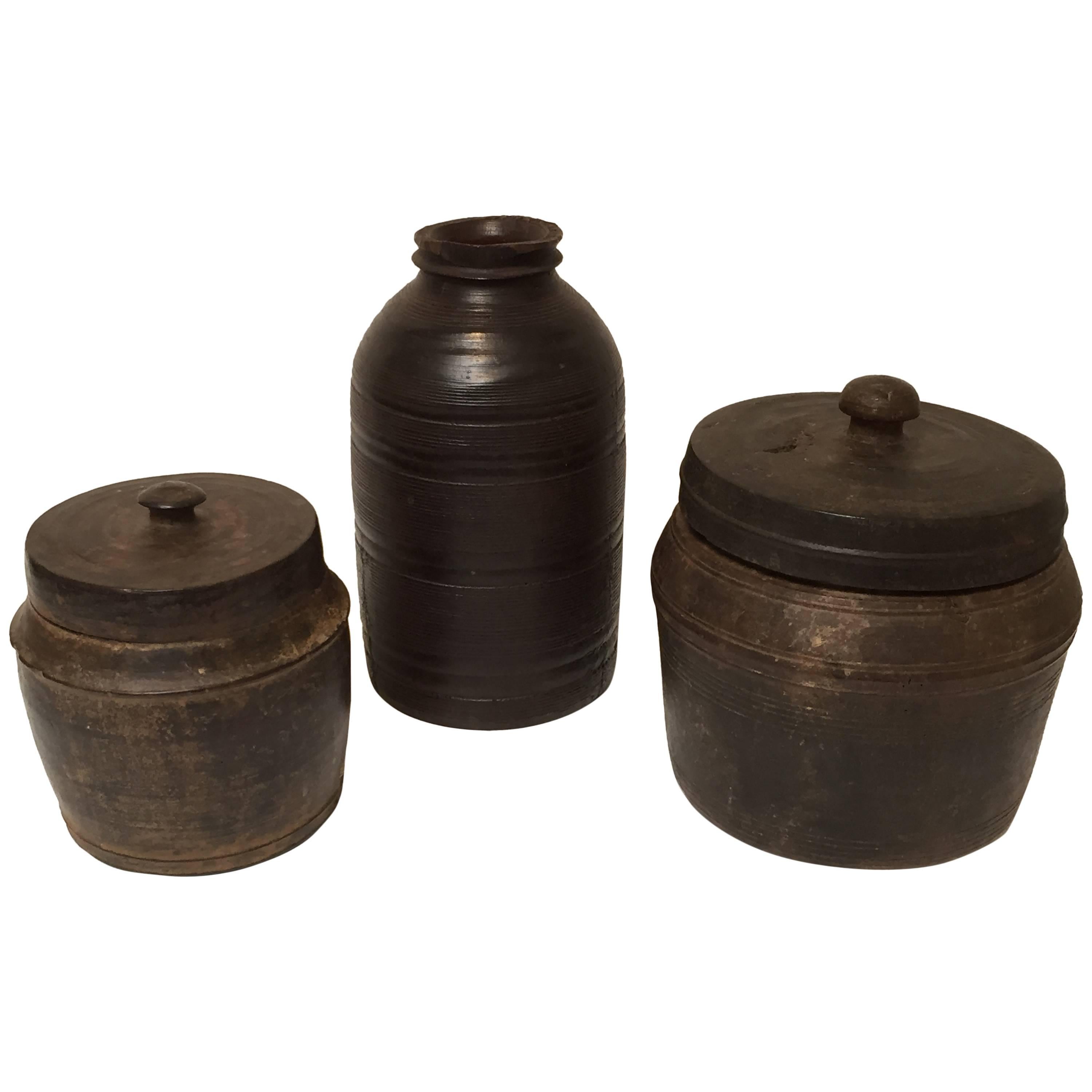 19th Century Tibetan Wooden Containers