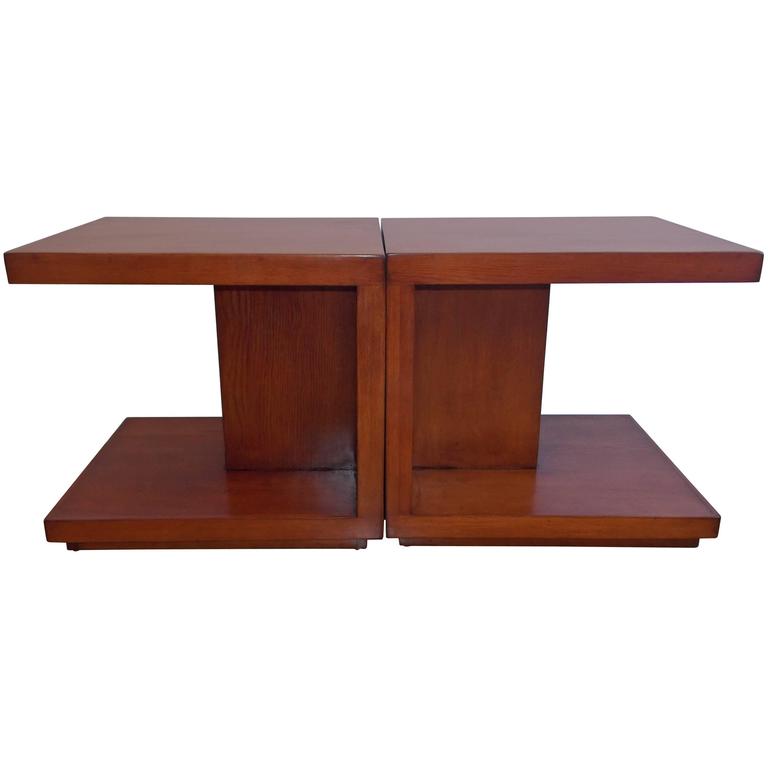 Early Van Keppel and Green Architectural End Tables California Design