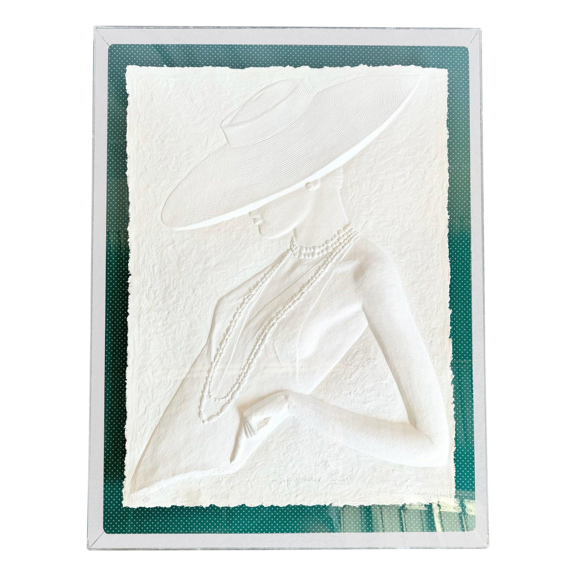 Art Deco Signed Cast Paper “Sophisticated Lady” by David Fisher 516/1000 For Sale