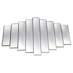 Art Deco Ascending Wall Mirror on Wood