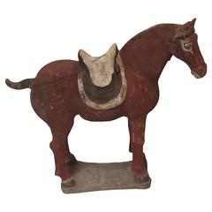 Antique 8th Century Tang Dynasty Horse with Pigments