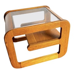 Mid Century Modern Lou Hodges Oak Wood Side Table