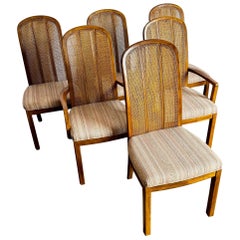 Mid Century Modern Cane Back and Oak Dining Chairs by Drexel - Set of 6