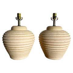 Lampade da tavolo in ceramica a coste postmoderne