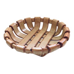 Vintage Art Studio Ceramics Braided Bowl, Italy 1960's
