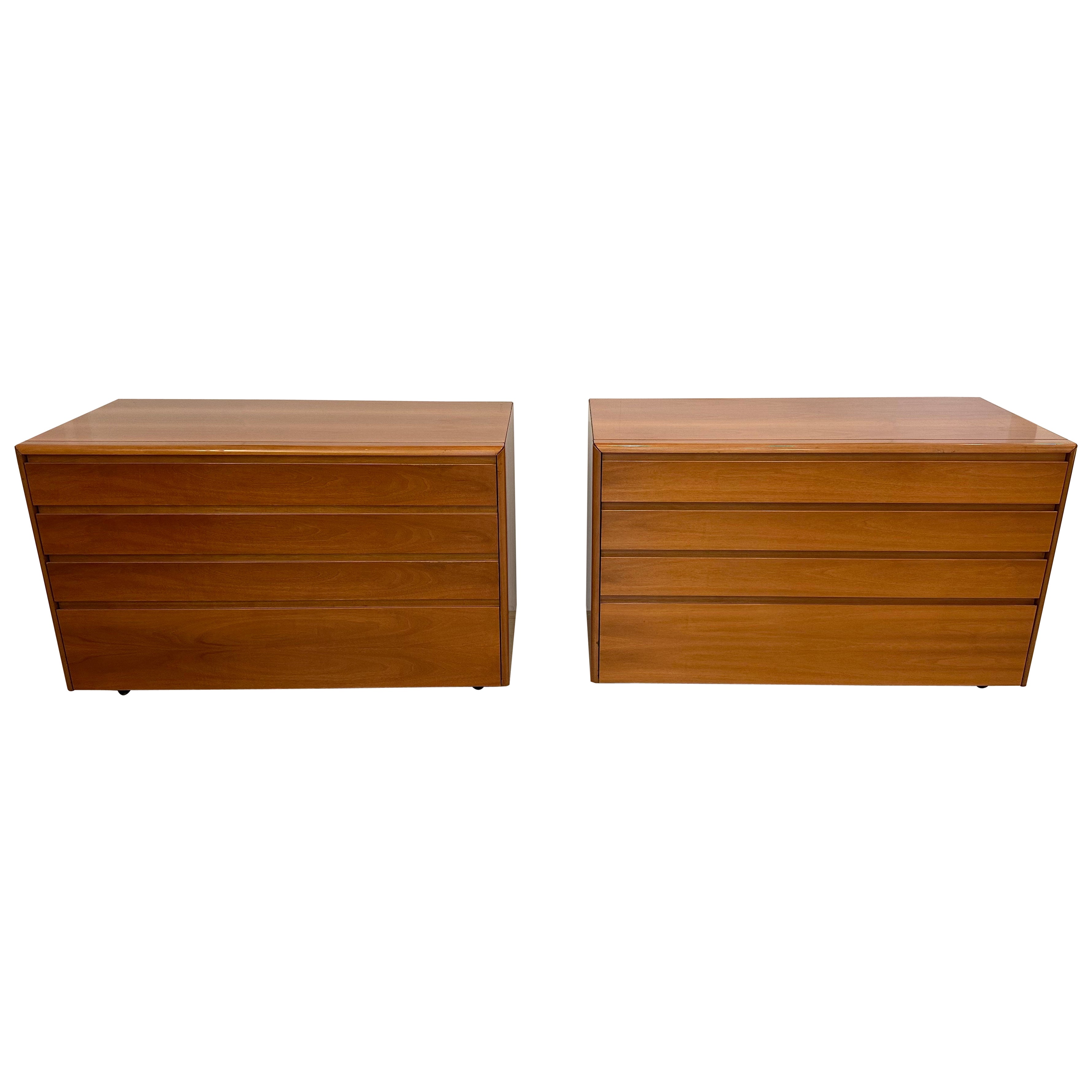 Wood Chest of Drawers by Luigi Saccardo for Gasparello. Italy, 1970s