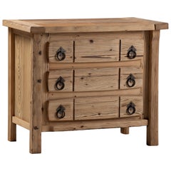 French Wabi-Sabi Chest of Drawers in Stripped Pine