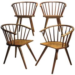 Chaises Windsor modernistes de Russel Wright pour Conant Ball