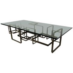 Brutalist Coffee Table in the Manner of Paul Evans