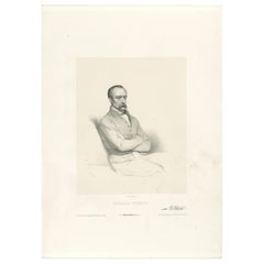Retrato de Horace Vernet por Le Gout-Gérard - Litografía del siglo XIX, ca.1855
