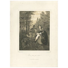 On ne pense pas à tout - Litografía romántica francesa, París hacia 1840