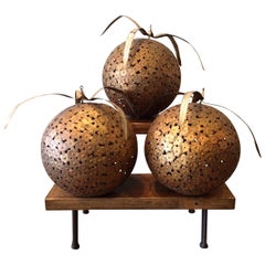1960s Macy's Decorative Steel Ball Ornaments