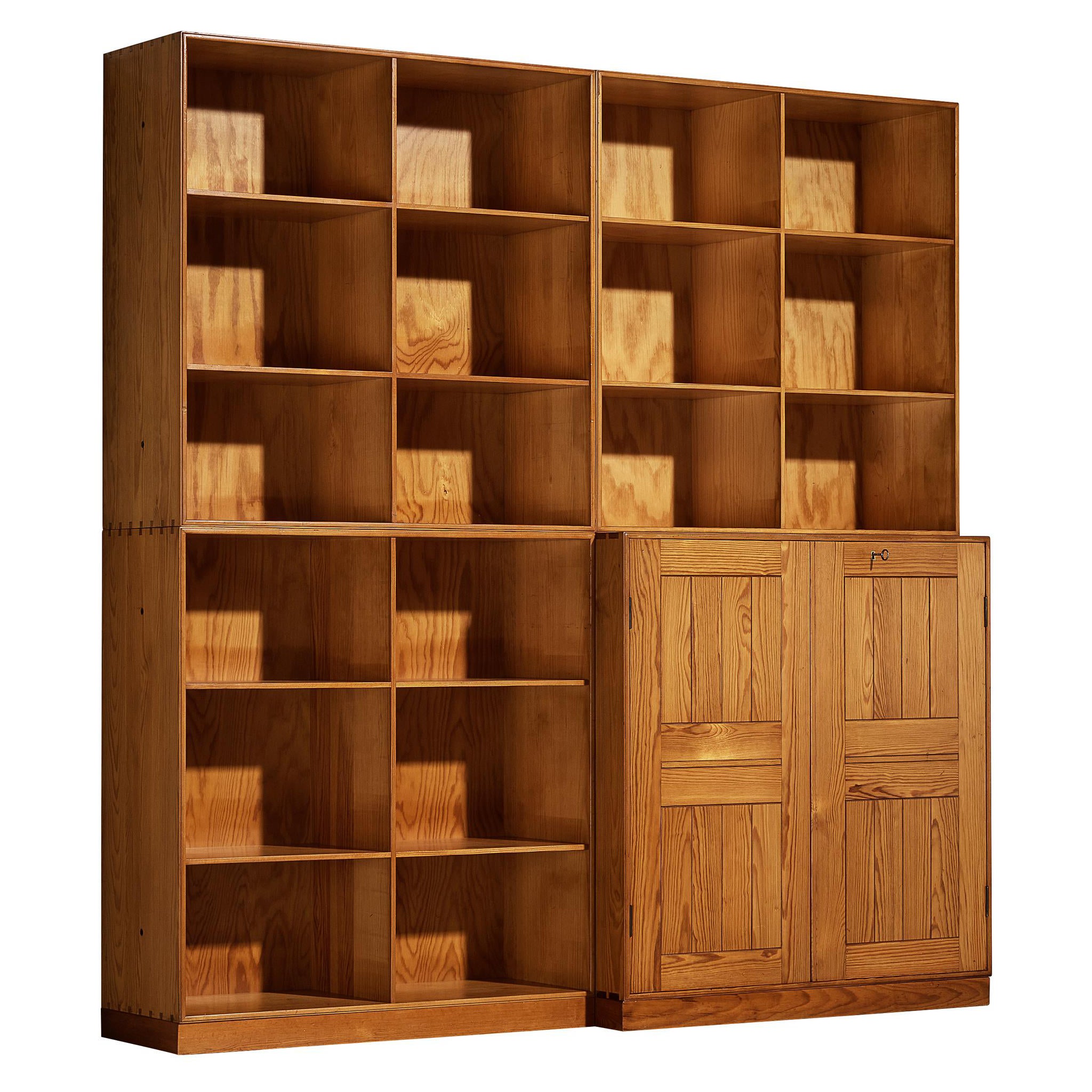 Mogens Koch for Rud Radmussen Modular Bookcase in Pine in vendita
