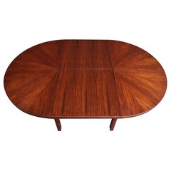 Vintage Italian Round Extendable Dining Table in Rosewood by Ico Parisi for MIM
