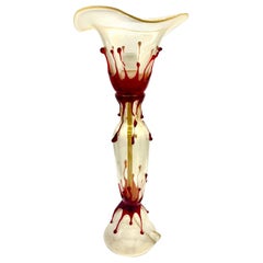Gran Murano Barovier Seguso rubis cristal de murano , Italie 1950