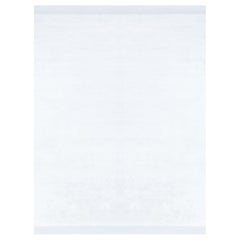 Modern Solid White Silk Rug by Doris Leslie Blau