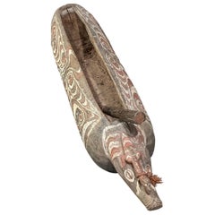 20th Century New Guinea Drum with Drumstick