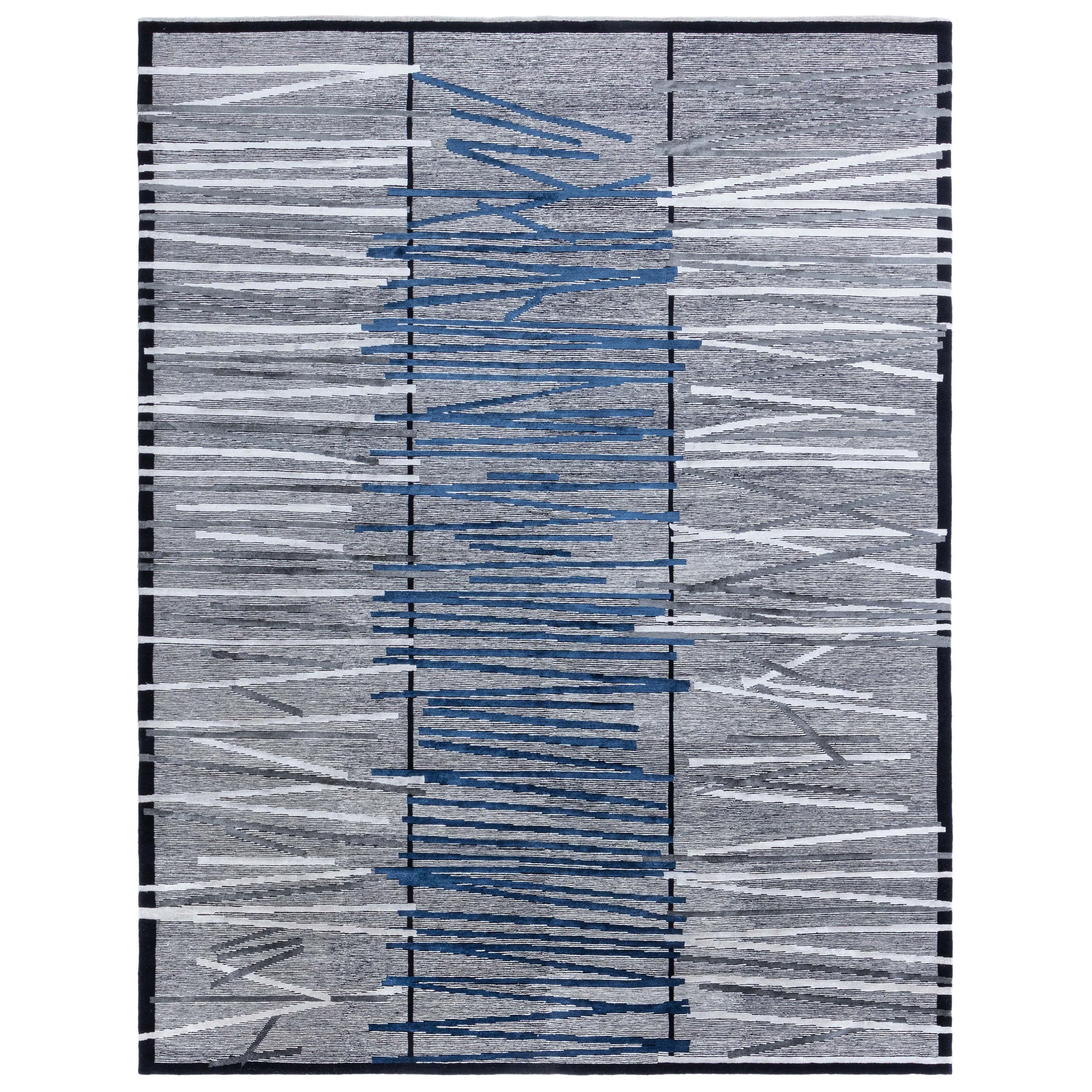 Moderner tibetischer Teppich im Art-déco-Design von Doris Leslie Blau