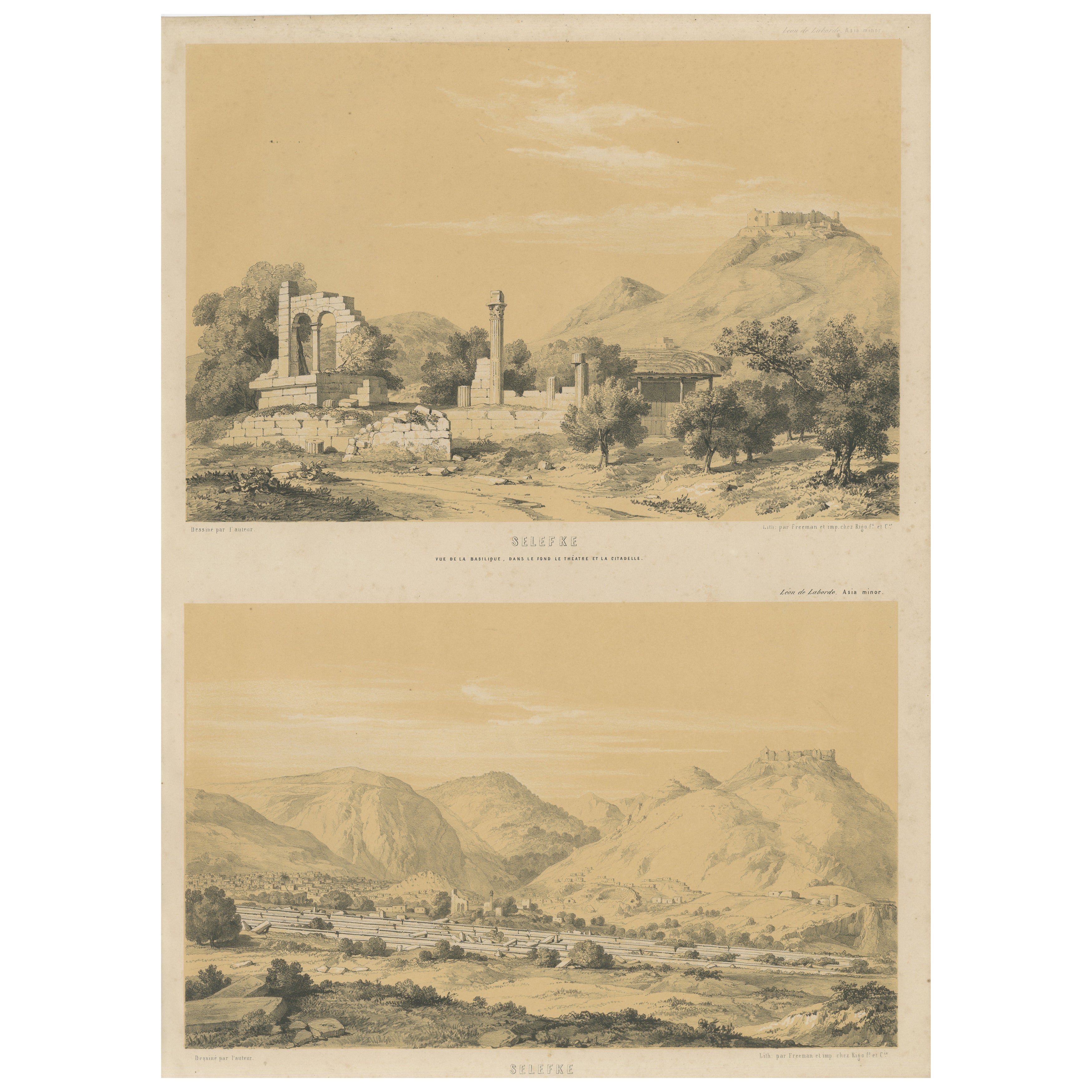 Selefke - Vues de la basilique et de la citadelle de Cilicie, Asie Mineure par de Labode