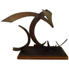 Ted Egri Modern Abstract Metal Sculpture, 1960s, Taos Modernist 11