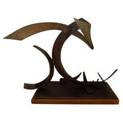 Ted Egri Modern Abstract Metal Sculpture, 1960s - Taos Modernist