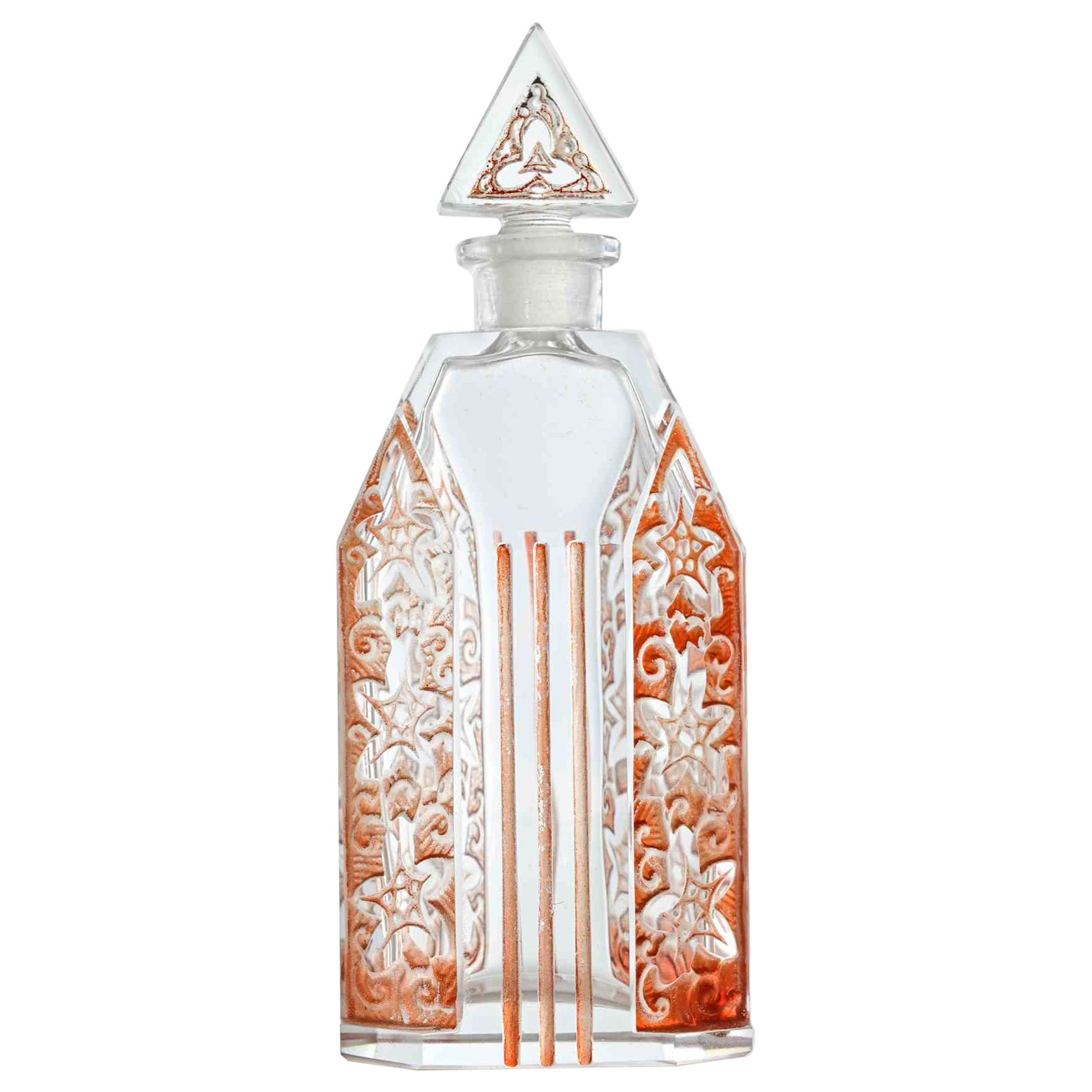 Art Deco Glass Bottle, 1930s