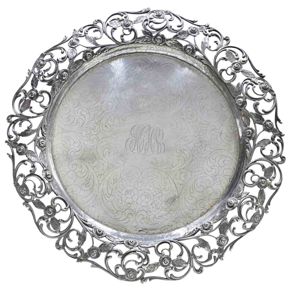 Grand plateau en argent par Bailey, Banks & Biddle, 1908 en vente