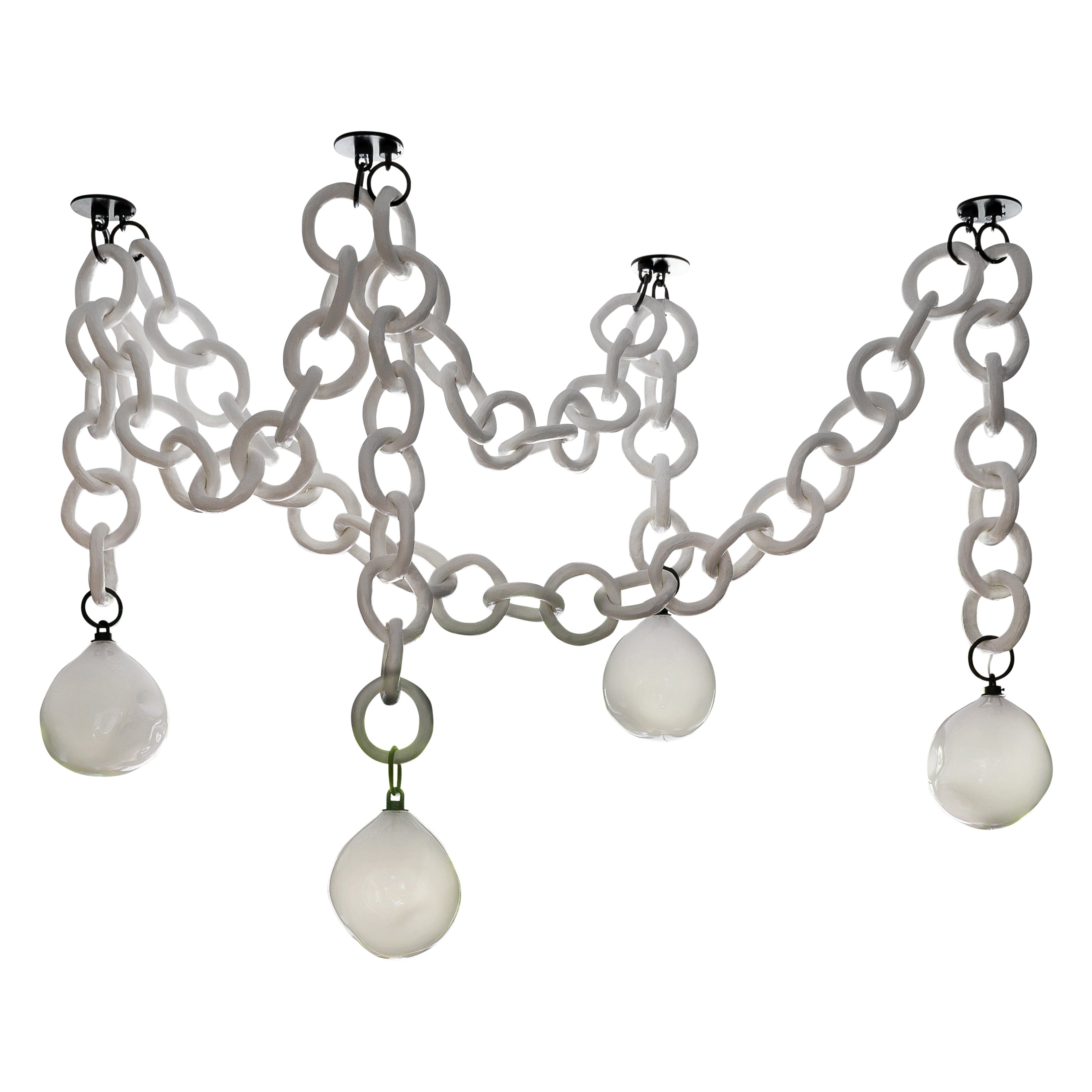 Cirque 4 Drop Swagged Chandelier by Brent Warr Studios
