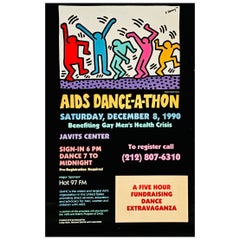 Keith Haring Activist poster 1990 (Keith Haring AIDS Dance-A-Thon)