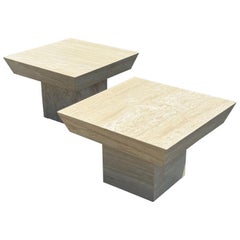 Vintage Travertine Stone Tables