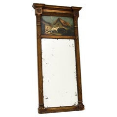 Antiker Regency-Spiegel aus lackiertem Giltwood