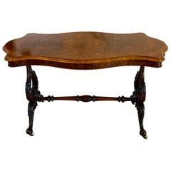 Antique Victorian Outstanding Quality Burr Walnut Centre Table