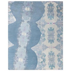 Tappeto moderno Eskayel Jangala Abstract Green Hemp by Doris Leslie Blau