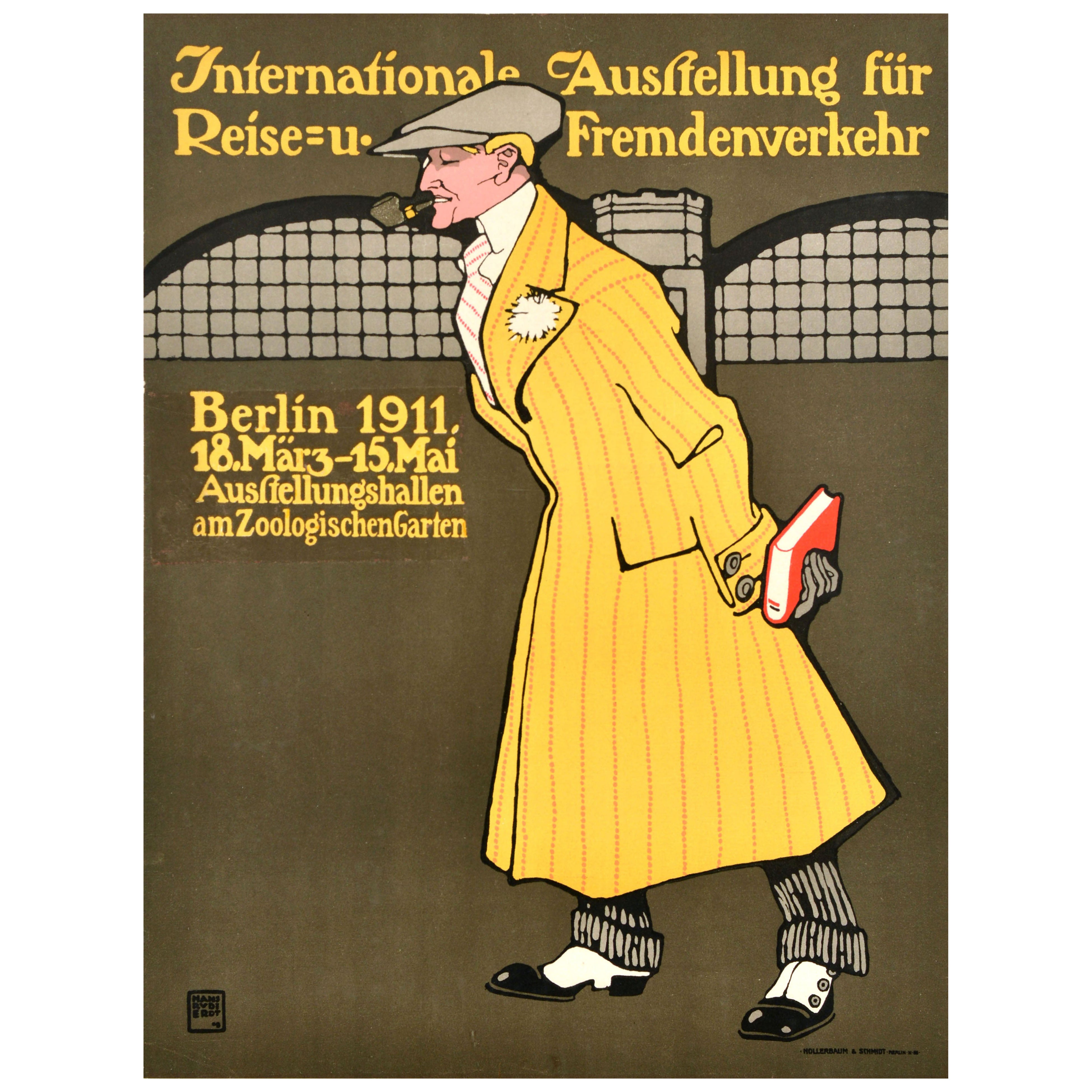 Original Antikes Plakat Internationale Reise- und Tourismusausstellung Berlin Erdt im Angebot