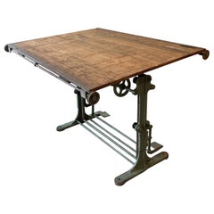 Vintage industrial 1920s Stanley London drafting table Made in England