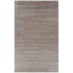 Rug & Kilim’s Oversized Textural Rug In Solid Beige-Brown Tones and Striae