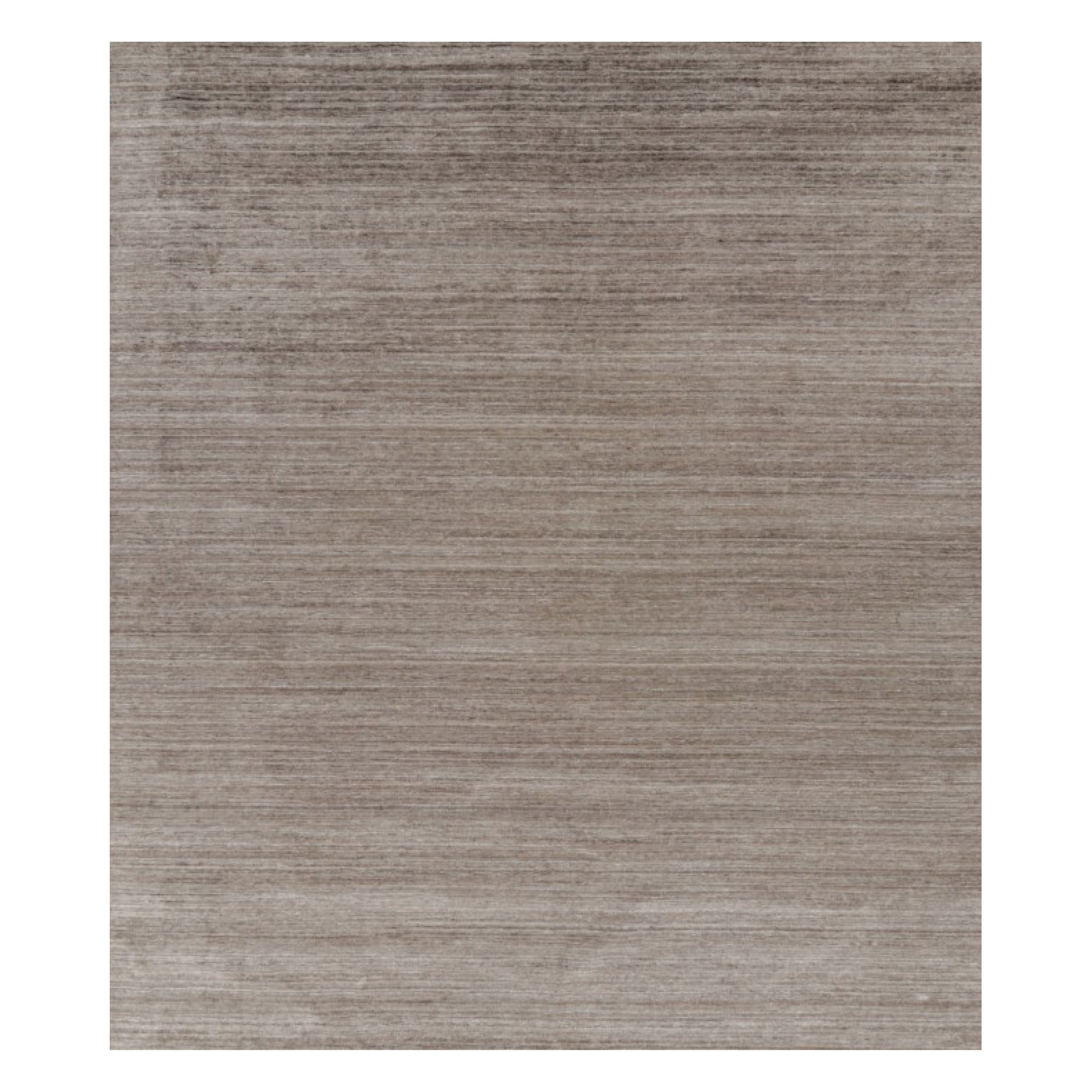 Tapis texturé surdimensionné de Rug & Kilim dans des tons beige-brun unis et des rayures