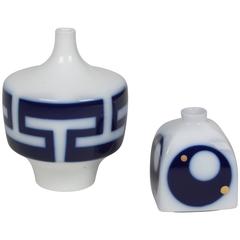 Two KPM Porcelain Vases, German, 1950s