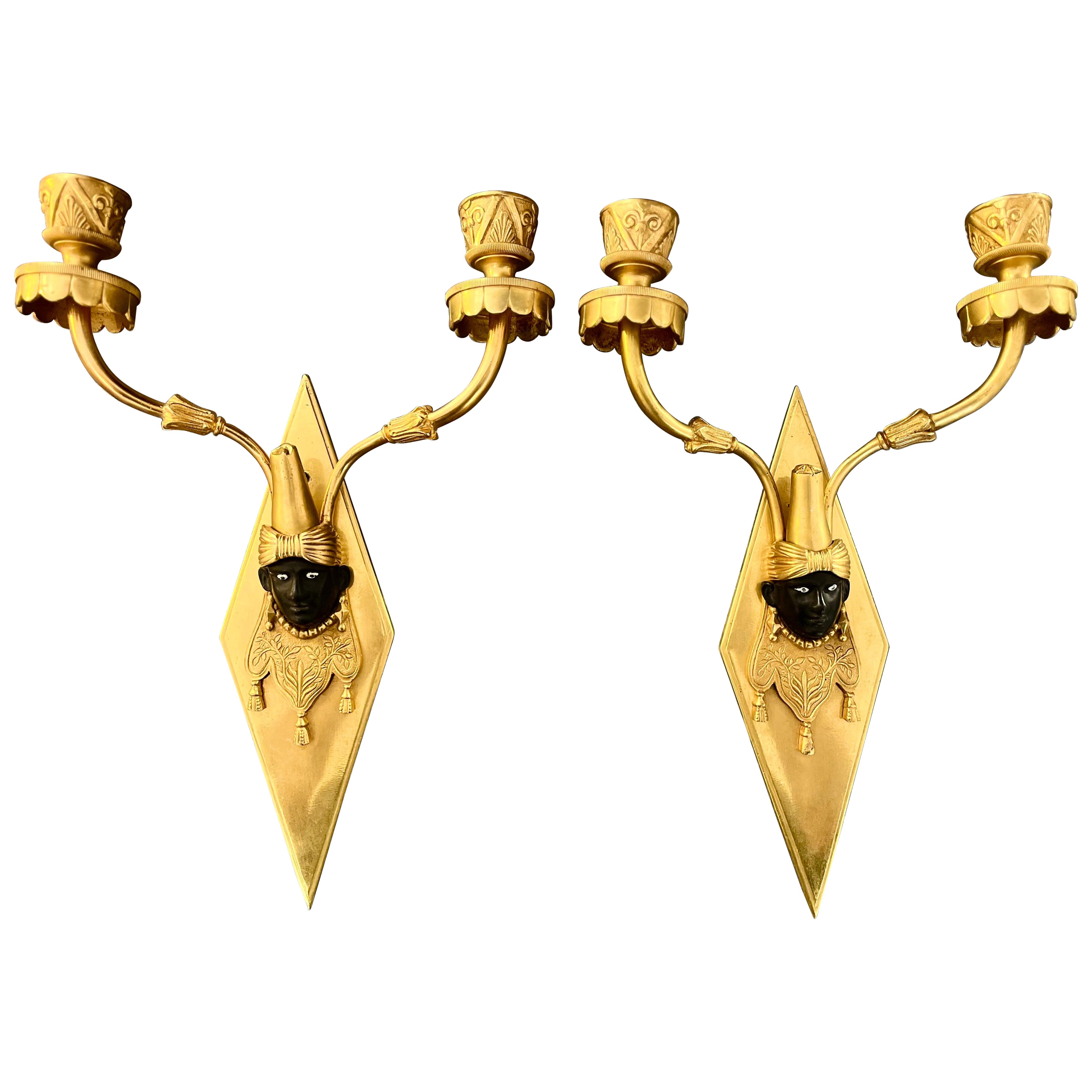 20. Jahrhundert Paar Maison Bagues Ormolu-Kerzenleuchter im Angebot