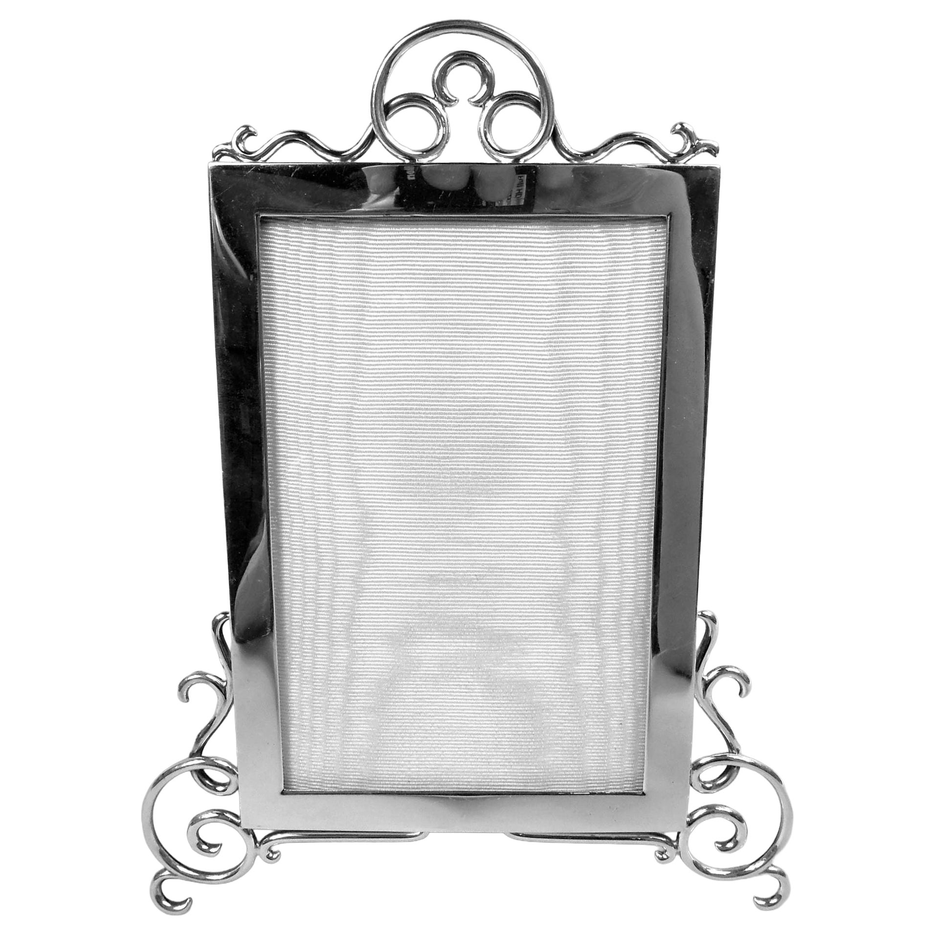 Cadre à photo en argent sterling classique de l'Antiquité anglaise édouardienne, 1901 en vente