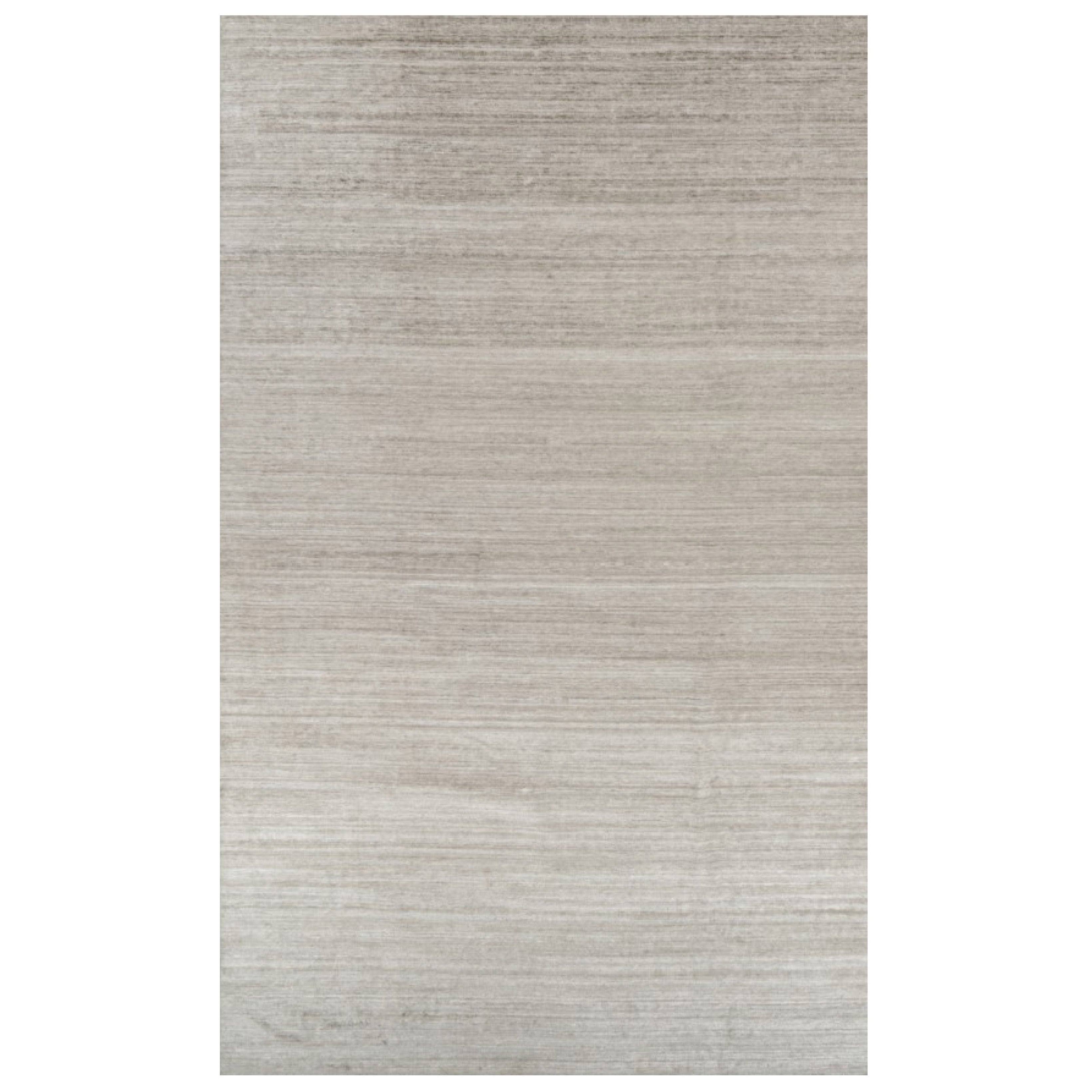 Tapis texturé surdimensionné de Rug & Kilim dans les tons beige et taupe Striae en vente