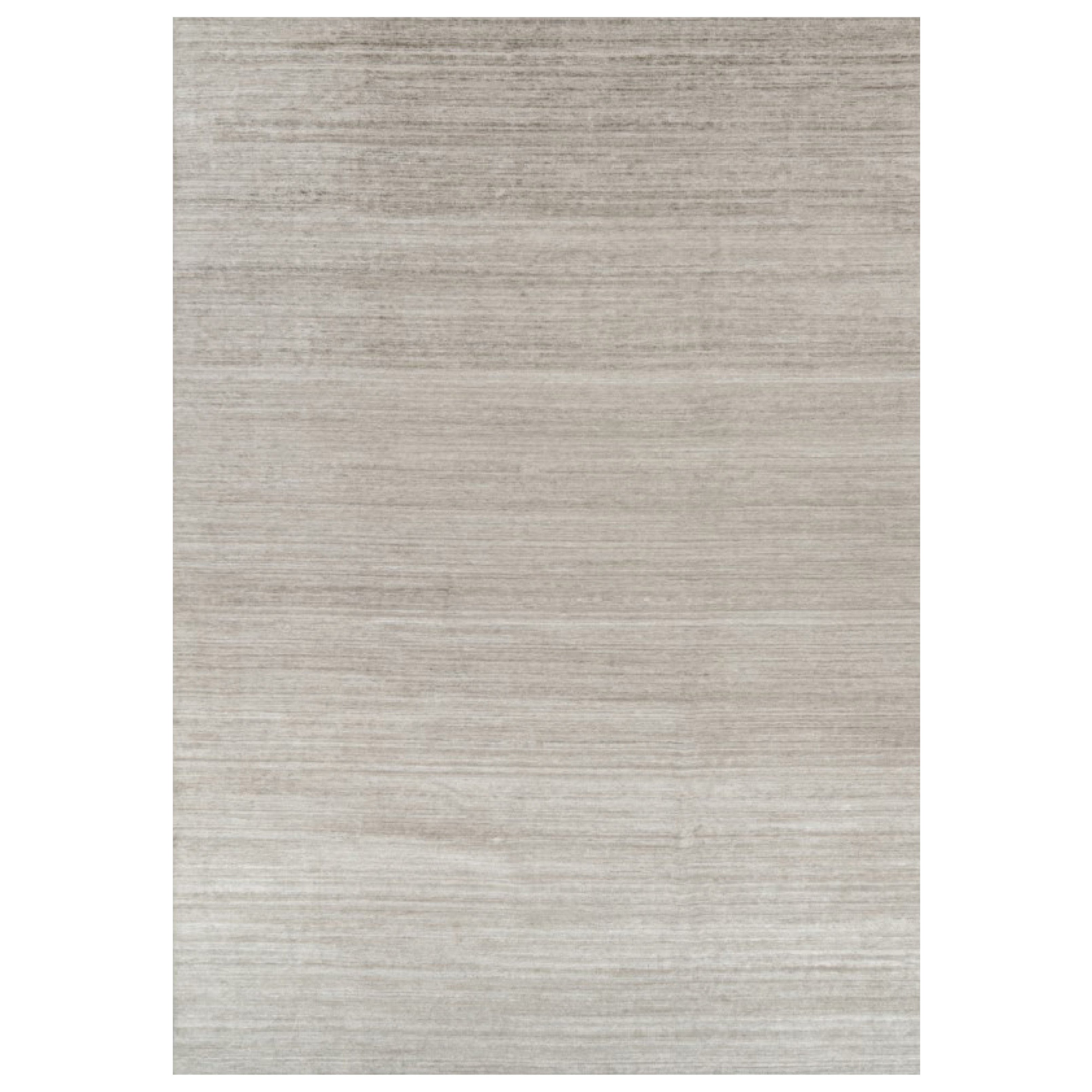 Tapis texturé surdimensionné de Rug & Kilim dans les tons beige et taupe Striae en vente