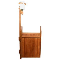 French Oak Hanging Bar Cabinet by Guillerme et Chambon