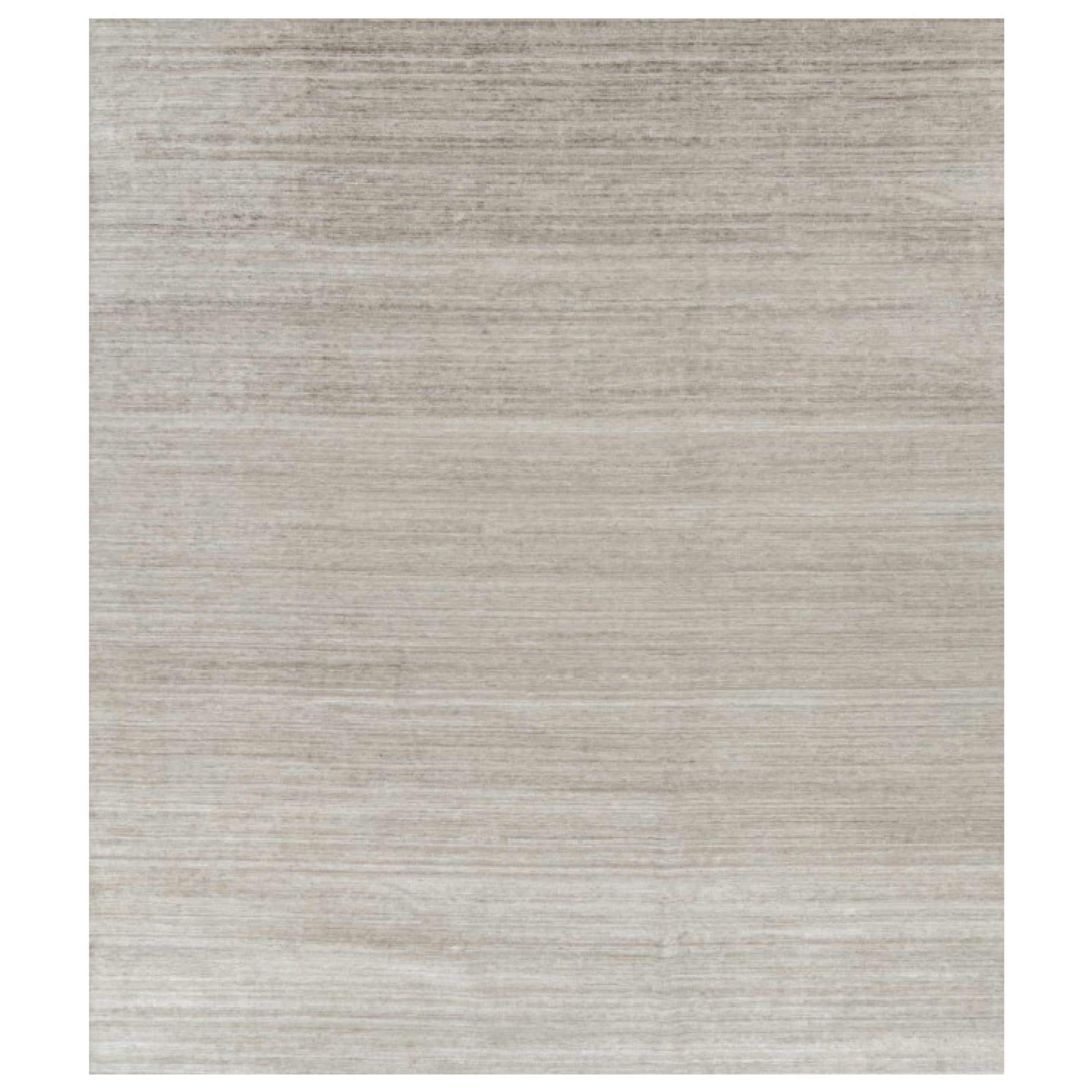 Tapis texturé surdimensionné de Rug & Kilim dans les tons beige et taupe Striae en vente