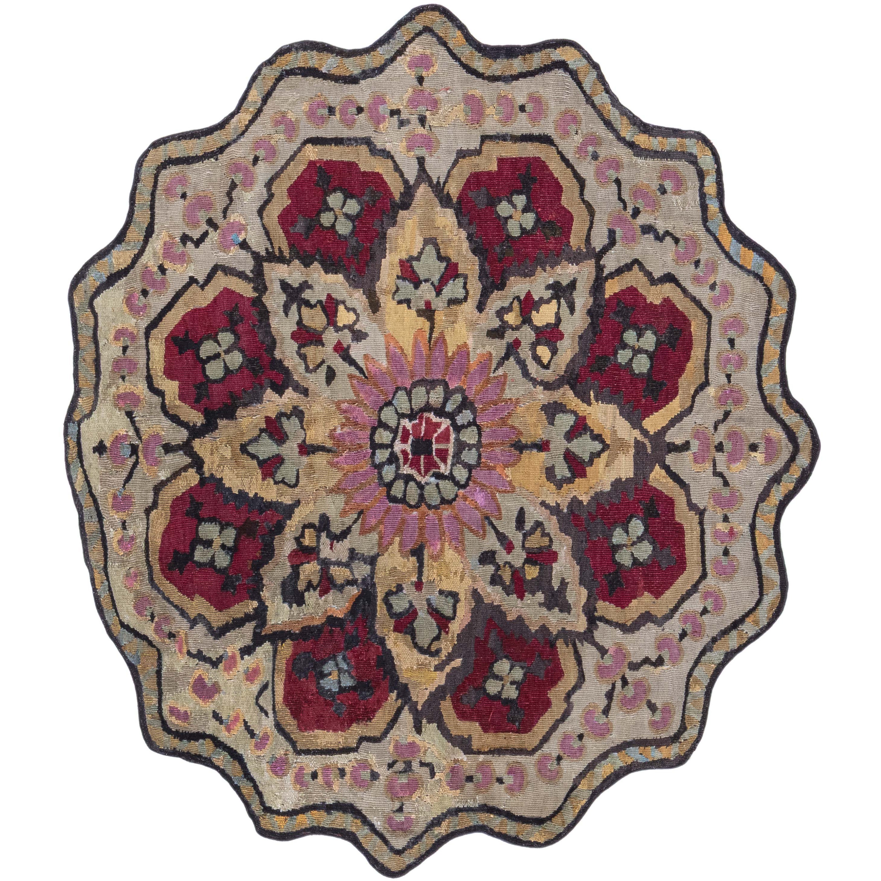 Fragment de tapis d'Aubusson Antique French Doris Leslie Blau