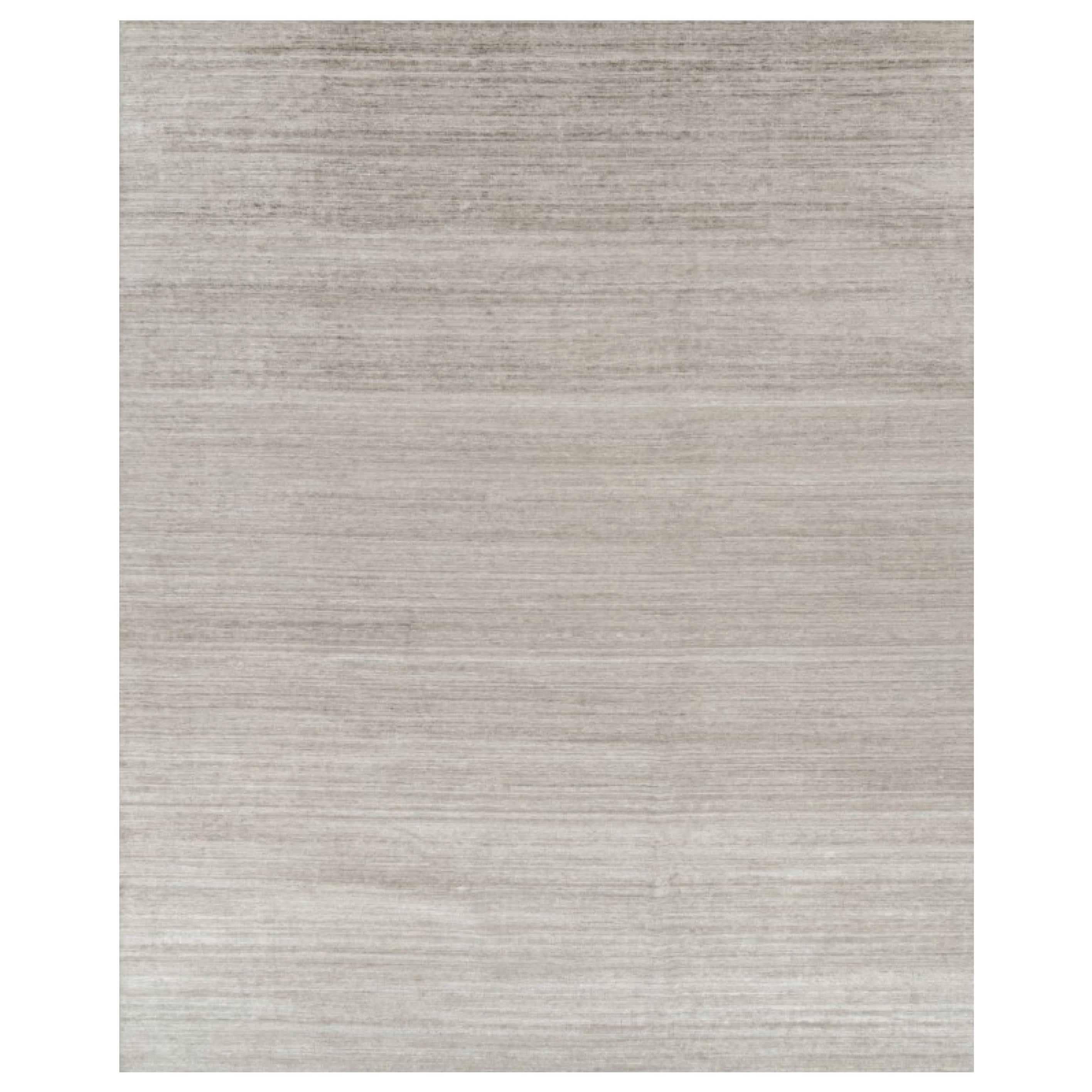Tapis texturé surdimensionné de Rug & Kilim dans les tons beige et taupe Striae en vente