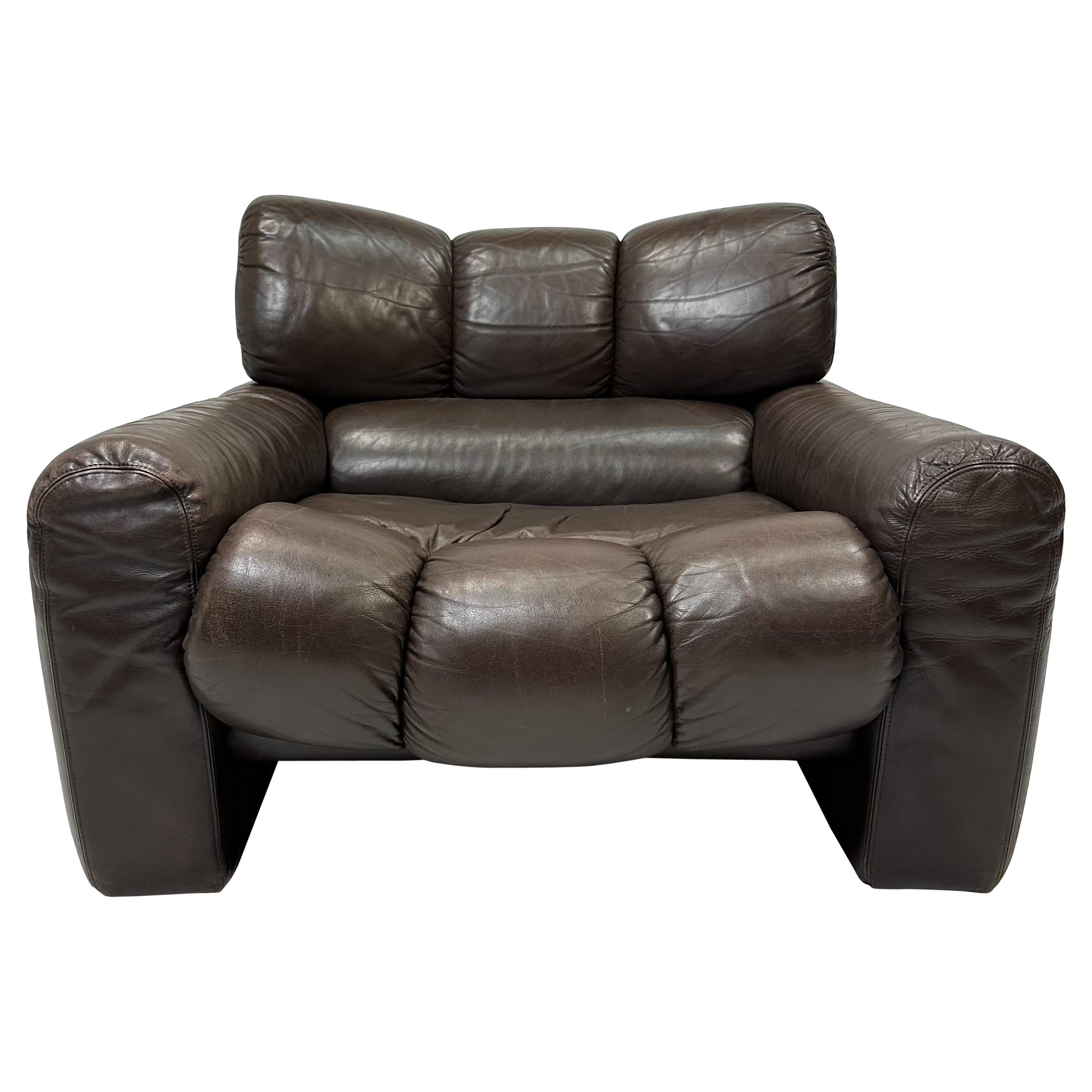 Loungesessel aus Leder von Tongiana Stefano im Angebot